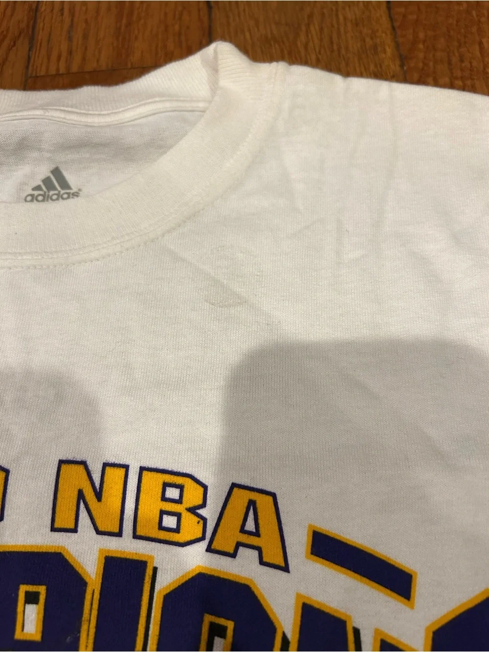 Adidas LA Lakers‎ 2009 NBA Champions Shirt 15 Time Champs Caricature Small Vtg